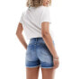 Mamalicious denim shorts with bump bands in blue