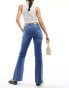 JDY flora high rise flare jeans in mid wash