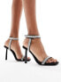 Steve Madden Elitist embellished strappy sandal in black and silver