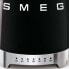 SMEG electric kettle KLF04BLEU (Black) - 1.7 L - 2400 W - Black - Plastic - Stainless steel - Adjustable thermostat - Water level indicator