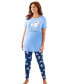 Plus Size Graphic Tunic PJ Set