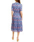 J.Mclaughlin Chessie Silk-Blend A-Line Dress Women's Blue L