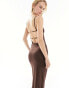 4th & Reckless Tall exclusive cami low back bead detail maxi dress in brown