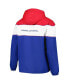 Men's Royal Kansas Jayhawks Center Line Half-Zip Raglan Hoodie Jacket