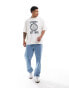 Tommy Jeans oversized crest varsity sports t-shirt in white