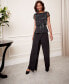 Crepe Draped-Front Wide-Leg Pants