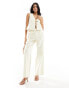 4th & Reckless wide leg trousers co-ord in cream