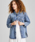 Women's Oversized Western Snap-Front Denim Shirt, Created for Macy's