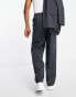 COLLUSION straight pinstripe trousers in navy co-ord