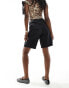 Brave Soul denim skater shorts in washed black