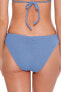 Becca by Rebecca Virtue 295711 Adela Ruched Hipster Bikini Bottom, Mist, L