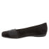 Trotters Samantha T1812-101 Womens Black Narrow Leather Ballet Flats Shoes