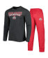 Комплект пижамы Concepts Sport Heathered Scarlet, Heathered Charcoal Ohio State Buckeyes Meter Long Sleeve T-shirt and Pants Sleep Set