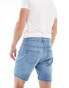 DTT stretch slim fit denim shorts in light stone