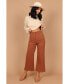 Women's Georgette High Waisted Straight Leg Pants