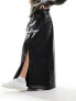 JJXX faux leather maxi skirt black