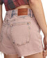 Women's Cut-Hem High-Rise Denim Mom Shorts