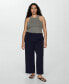 Women's Buttons Straight-Fit Trousers