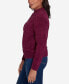 Women's Classic Chenille Diamond Stitch Turtleneck Sweater