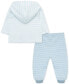 Baby Boys Cuddles Cotton Hooded Cardigan & Footed Pants, 2 Piece Set