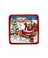 Santa's Workshop 4 Piece Canape Plate Set