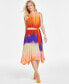 Women's Ombré Pleated Midi Dress