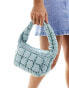 Glamorous padded grab bag in light blue