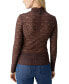 Women's Long-Sleeve Textured Mock-Neck Top