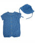 Baby Boys Muslin Romper and Sun Hat, 2 Piece Set