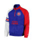 Men's Royal, Red Chicago Cubs Elite Raglan Half-Zip Jacket