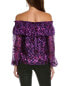 Ramy Brook Xavier Blouse Women's Purple Xs