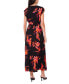 Women's Printed Faux-Wrap Maxi Dress