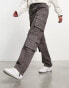 New Look double pocket slim leg cargo in grey