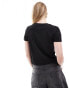 Calvin Klein Jeans institutional graphic baby tee in black