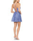 Juniors' Sequined Lace-Up-Back A-Line Dress