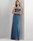 Women's Beaded Halter Jersey Gown