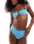 Free Society crinkle high waist bikini bottom in sky blue