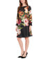 Women's Floral-Print Long-Sleeve Dress