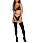 Illusion Bralette, Garter Skirt, G-String