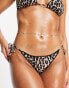 Accessorize string bikini bottom in leopard print