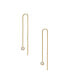 Women's Glitz and Gold-Tone Sterling Silver Threader Earrings