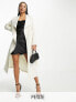 Vila Petite waterfall belted duster coat in cream