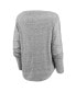 Women's Heathered Gray Los Angeles Lakers Nostalgia Off-The-Shoulder Long Sleeve T-shirt