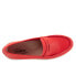 Trotters Dina T2000-600 Womens Red Extra Wide Leather Loafer Flats Shoes