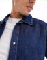 ONLY & SONS coach denim jacket in mid wash blue