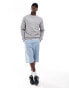 ASOS DESIGN crew neck sweatshirt in grey marl