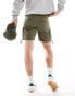 ASOS DESIGN slim cargo short in khaki