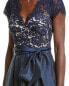 Eliza J Taffeta & Lace Gown Women's