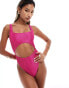 South Beach scoop low back swimsuit in pink