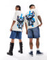 ASOS DESIGN Disney oversized unisex tee in off white with Stitch graffiti prints